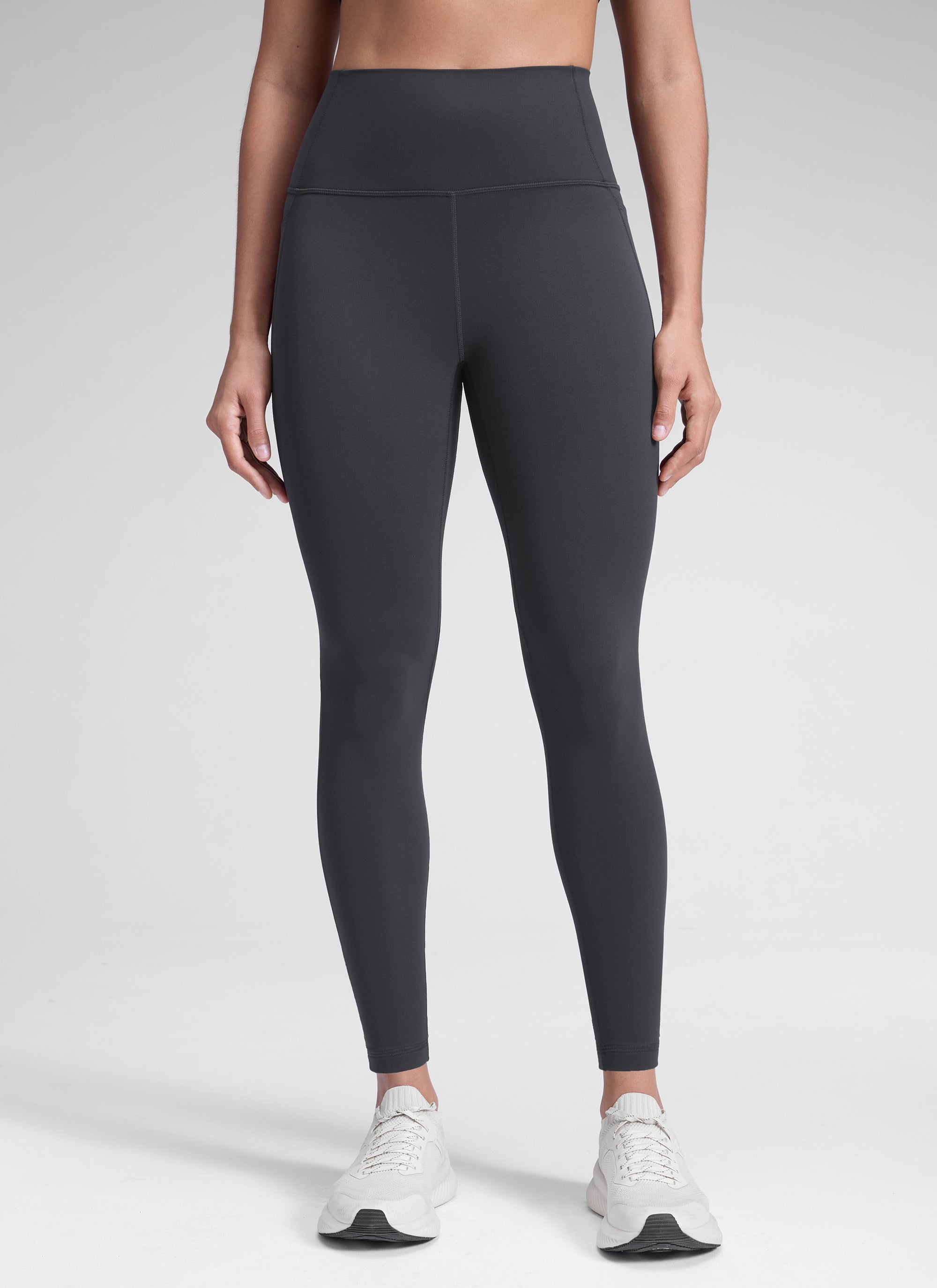 CRZ YOGA Damen Butterluxe High Waist Sport Leggings mit Taschen - 71cm Mysteriöses Grau