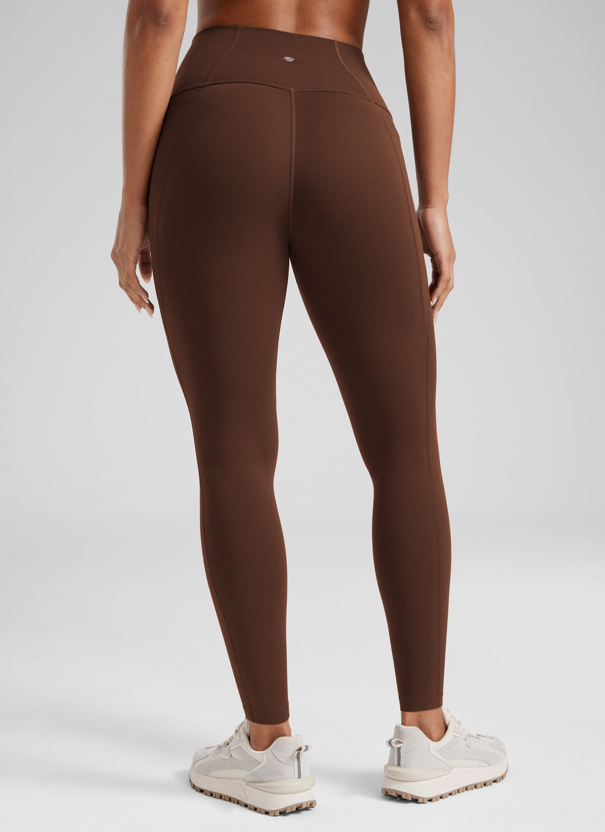 CRZ YOGA Damen Butterluxe High Waist Sport Leggings mit Taschen - 71cm Lava Braun