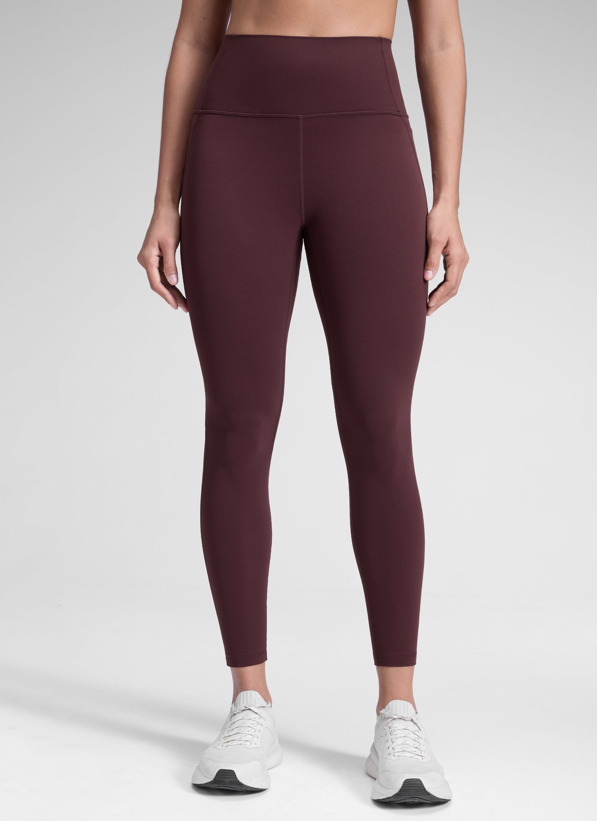 CRZ YOGA Damen Butterluxe High Waist Sport Leggings mit Taschen - 71cm Reife Pflaume