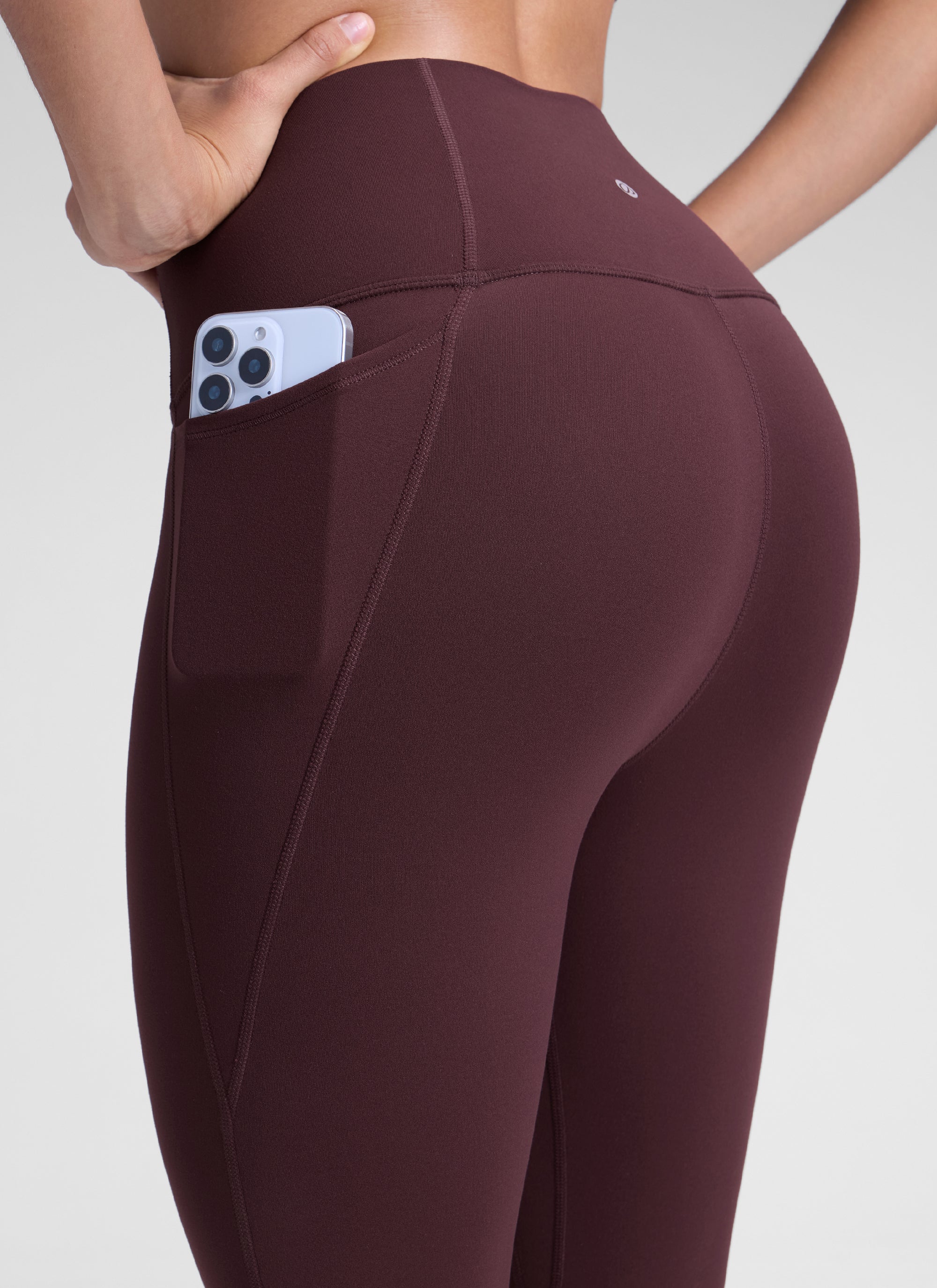 CRZ YOGA Damen Butterluxe High Waist Sport Leggings mit Taschen - 71cm Reife Pflaume