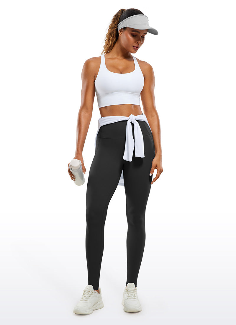 CRZ YOGA Butterluxe Damen High Waist Sport Leggings mit Taschen - 76cm Schwarz