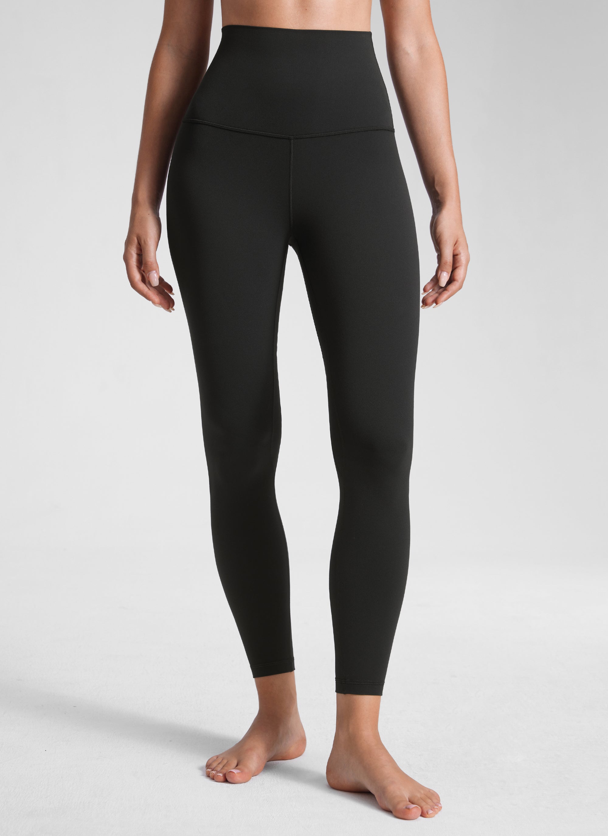 CRZ YOGA Damen Butterluxe Yoga Leggings Super High Waist - 64cm Schwarz