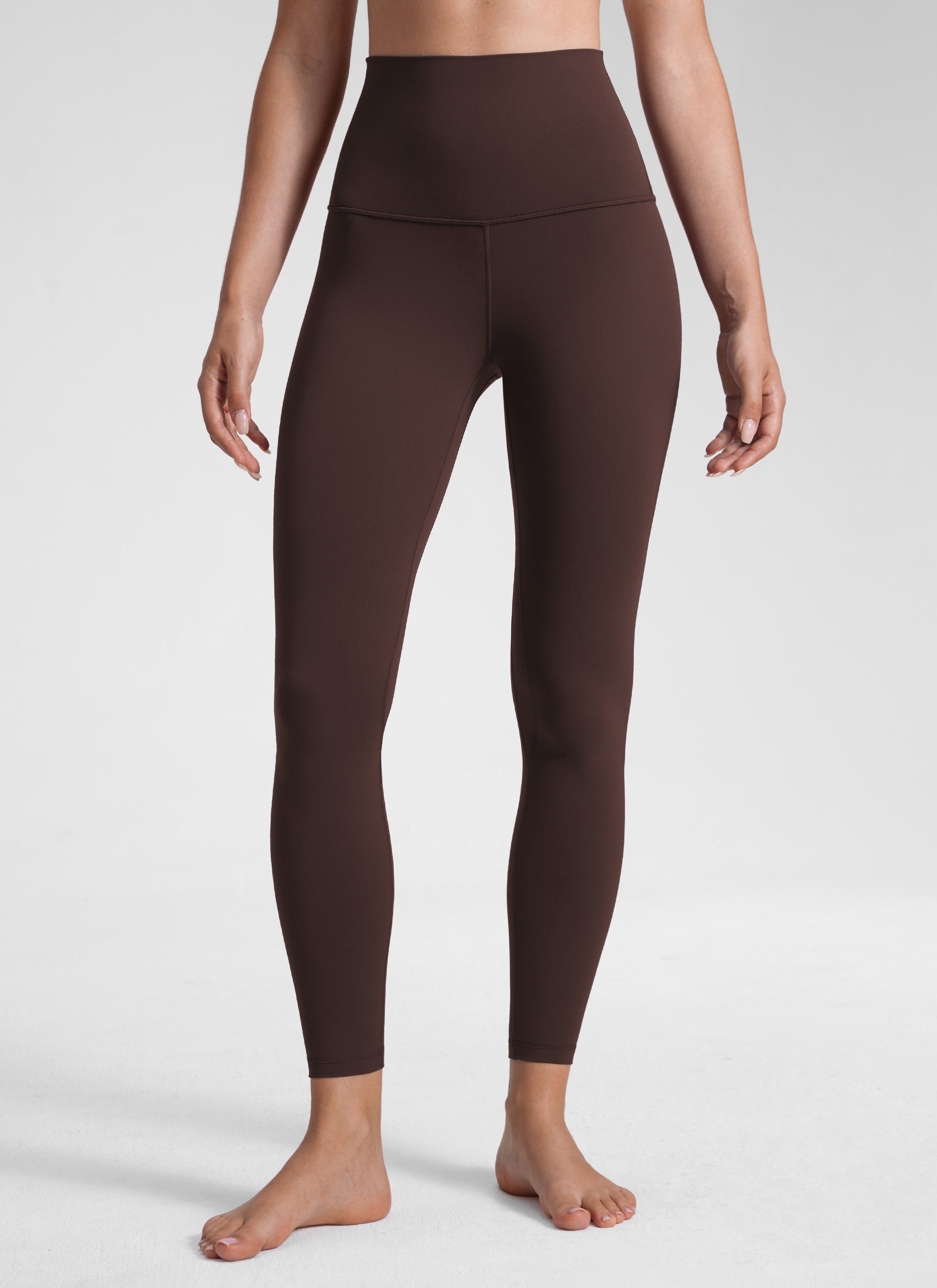 CRZ YOGA Damen Butterluxe Yoga Leggings Super High Waist - 64cm Heißes Fudge-Brown