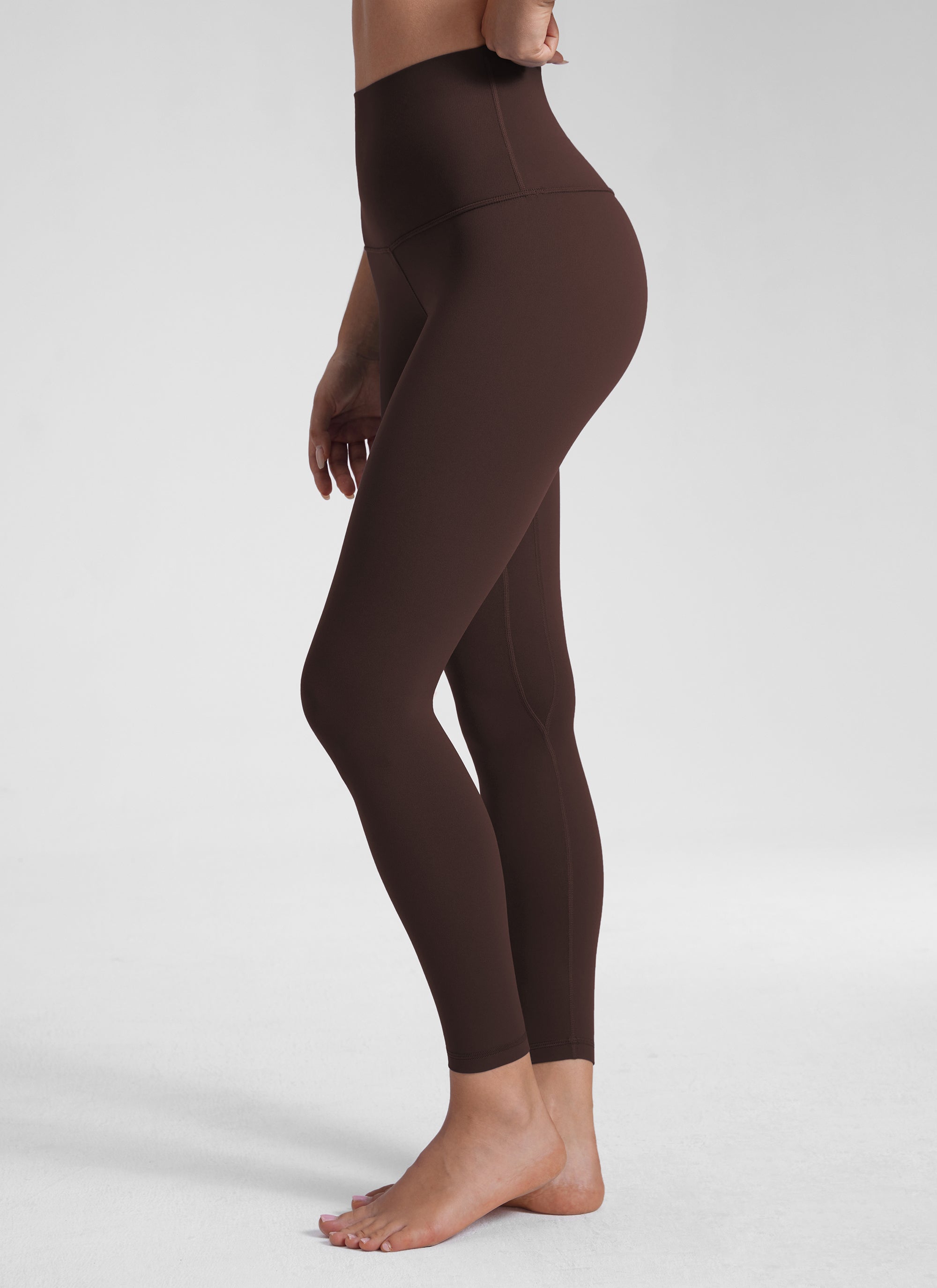CRZ YOGA Damen Butterluxe Yoga Leggings Super High Waist - 64cm Heißes Fudge-Brown