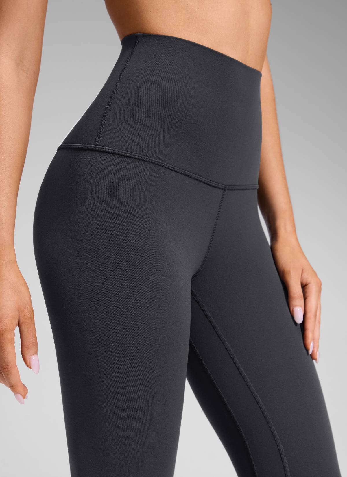 CRZ YOGA Damen Butterluxe Yoga Leggings Super High Waist - 64cm Mysteriöses Grau
