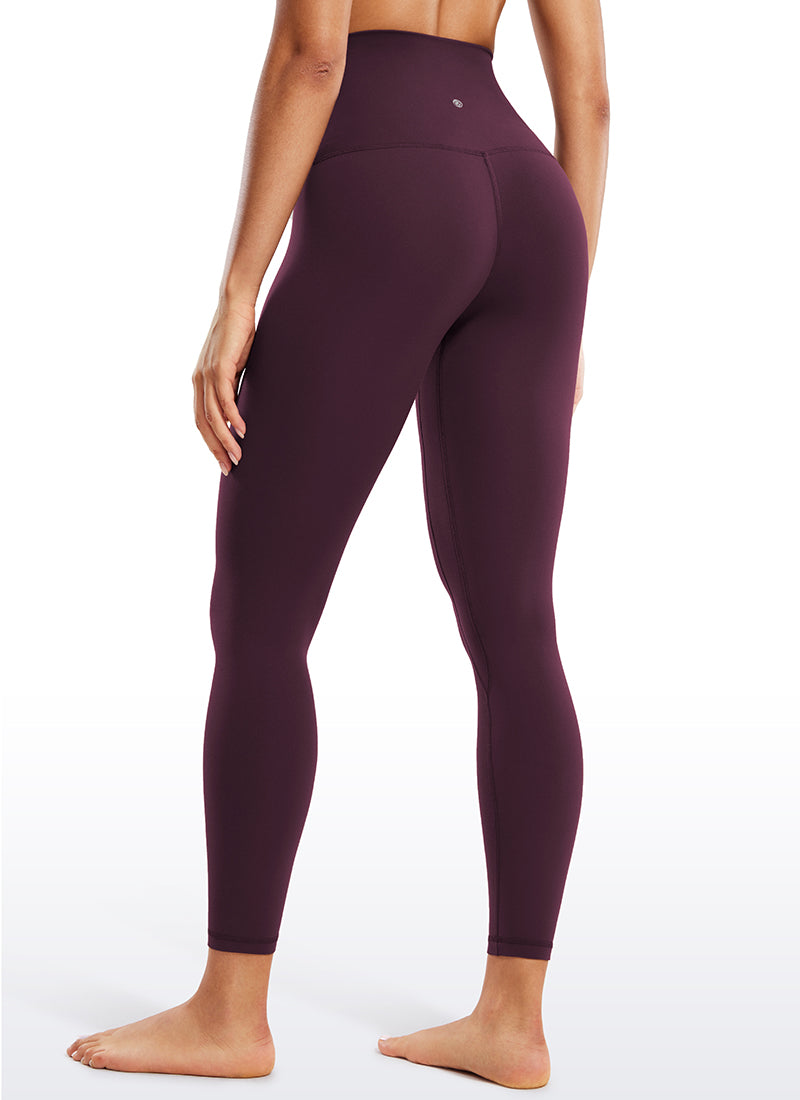 CRZ YOGA Damen Butterluxe Yoga Leggings Super High Waist - 64cm Dunkellila