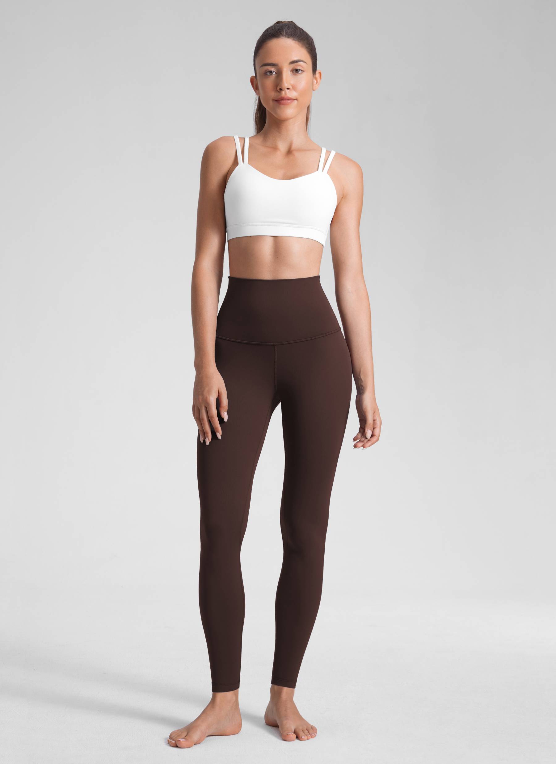 CRZ YOGA Damen Butterluxe Yoga Leggings Super High Waist - 71cm Heißes Fudge-Brown