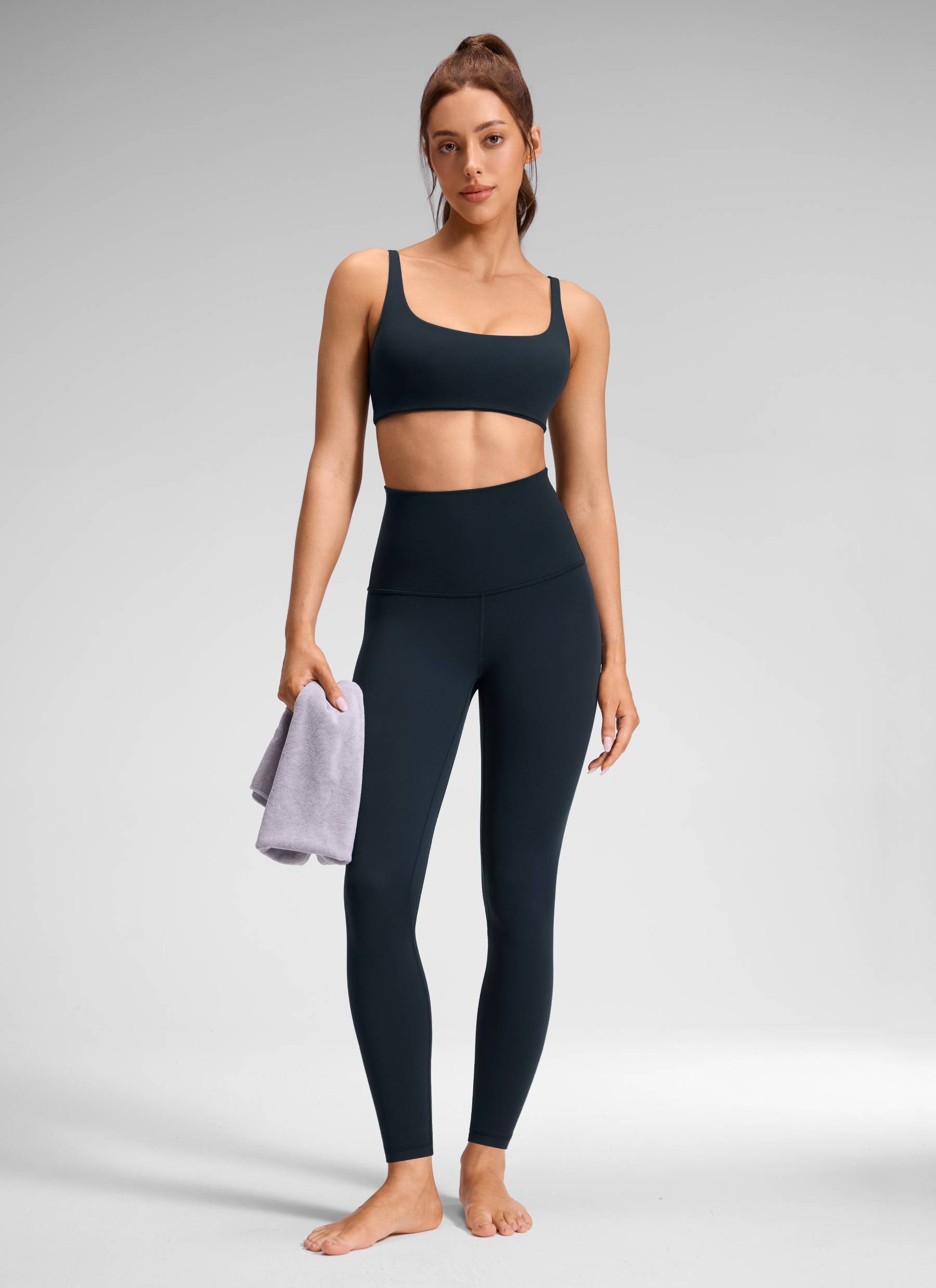 CRZ YOGA Damen Butterluxe Yoga Leggings Super High Waist - 71cm Echte Marine