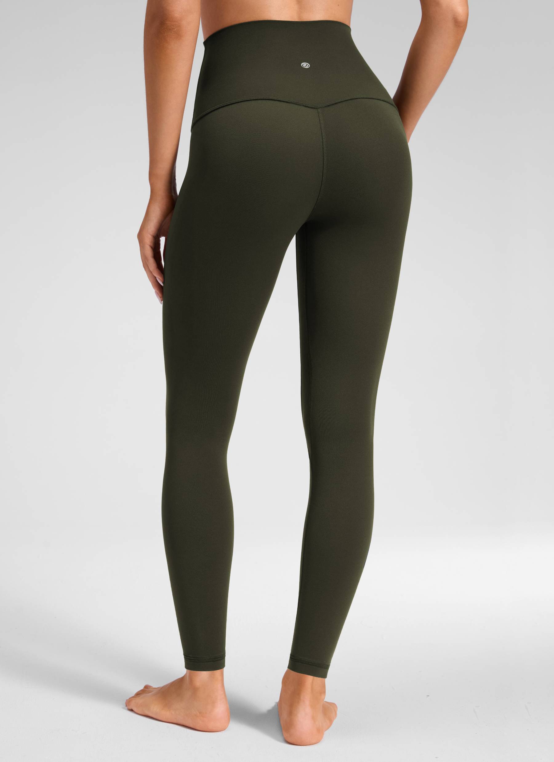 CRZ YOGA Damen Butterluxe Yoga Leggings Super High Waist - 71cm Olivgrün