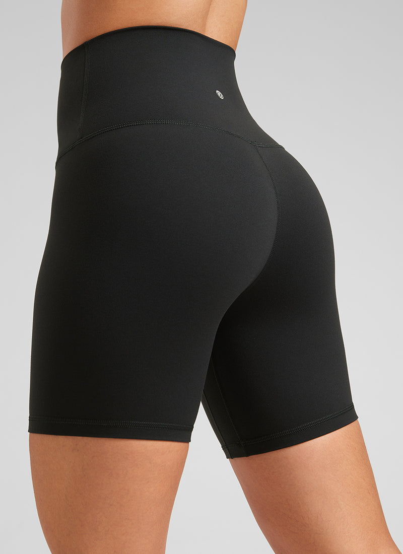 CRZ YOGA Damen Butterluxe Super High Waisted Radlerhose - 15cm Schwarz
