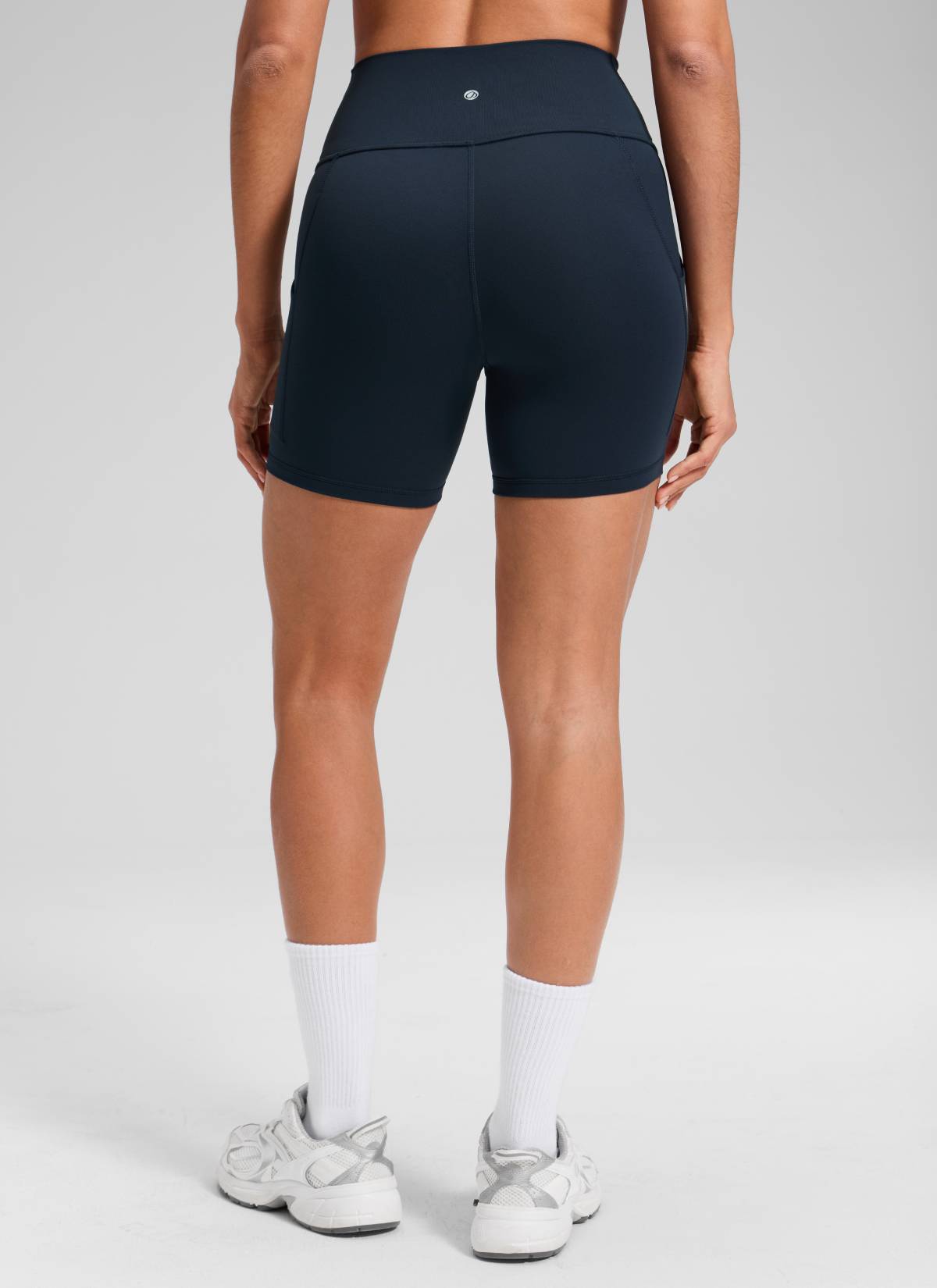 CRZ YOGA Damen Butterluxe Sport Radlerhose Shorts mit Tasche -13cm Echte Marine