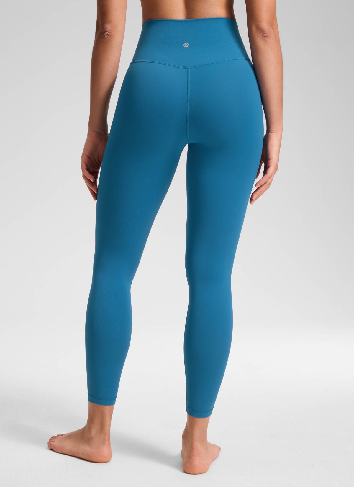CRZ YOGA Damen Butterluxe V Cross High Waisted Leggings - 64 cm Superschallblau