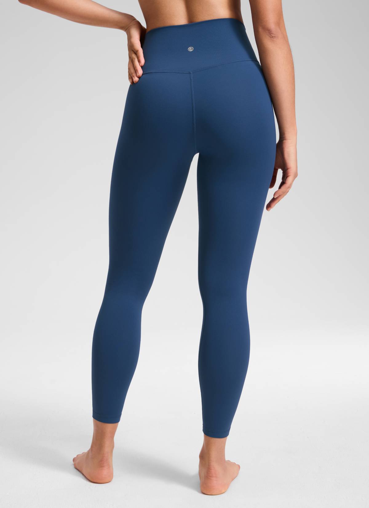 CRZ YOGA Damen Butterluxe V Cross High Waisted Leggings - 64 cm FRANZÖSISCHE MARINE