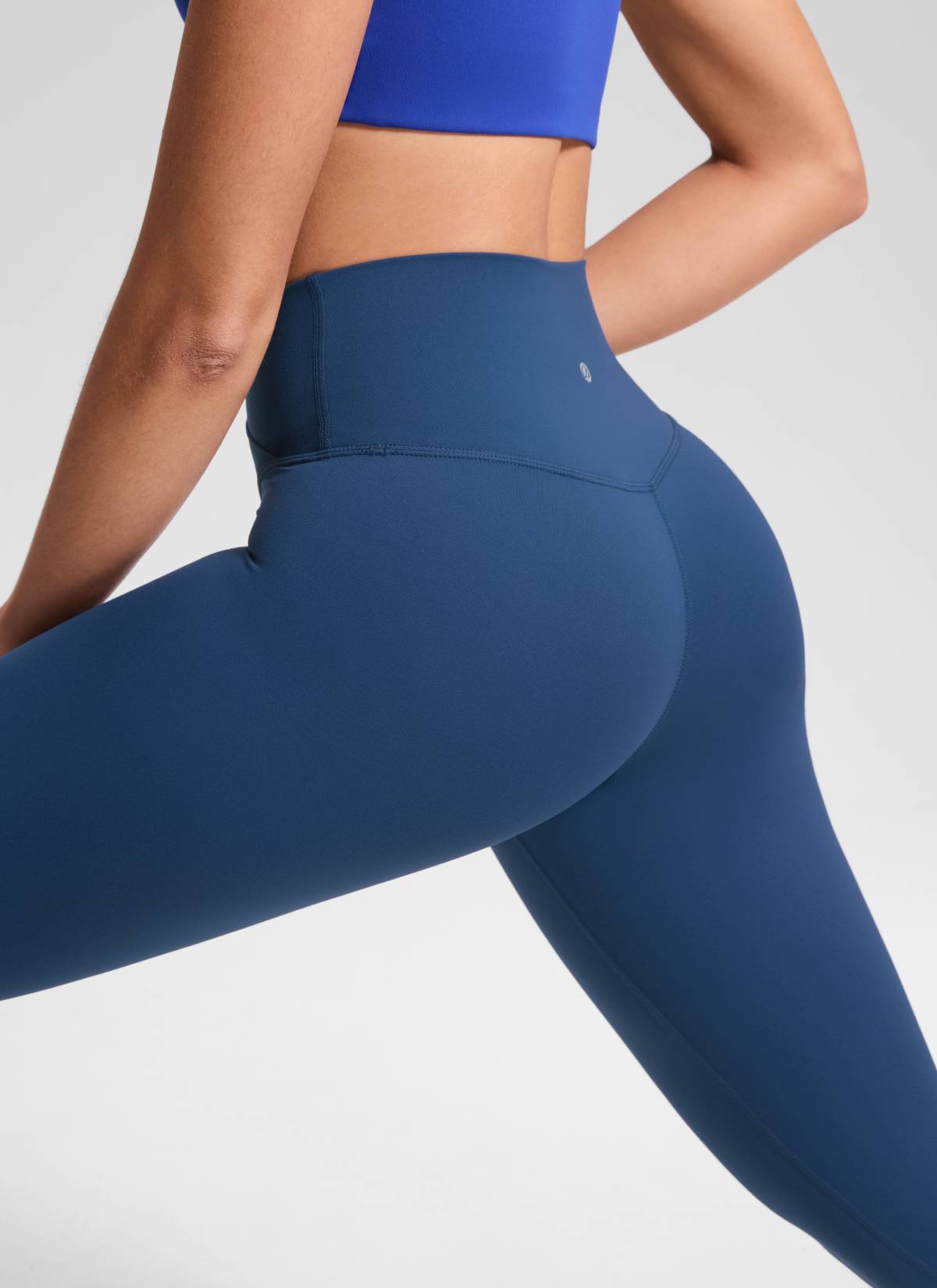 CRZ YOGA Damen Butterluxe V Cross High Waisted Leggings - 64 cm FRANZÖSISCHE MARINE