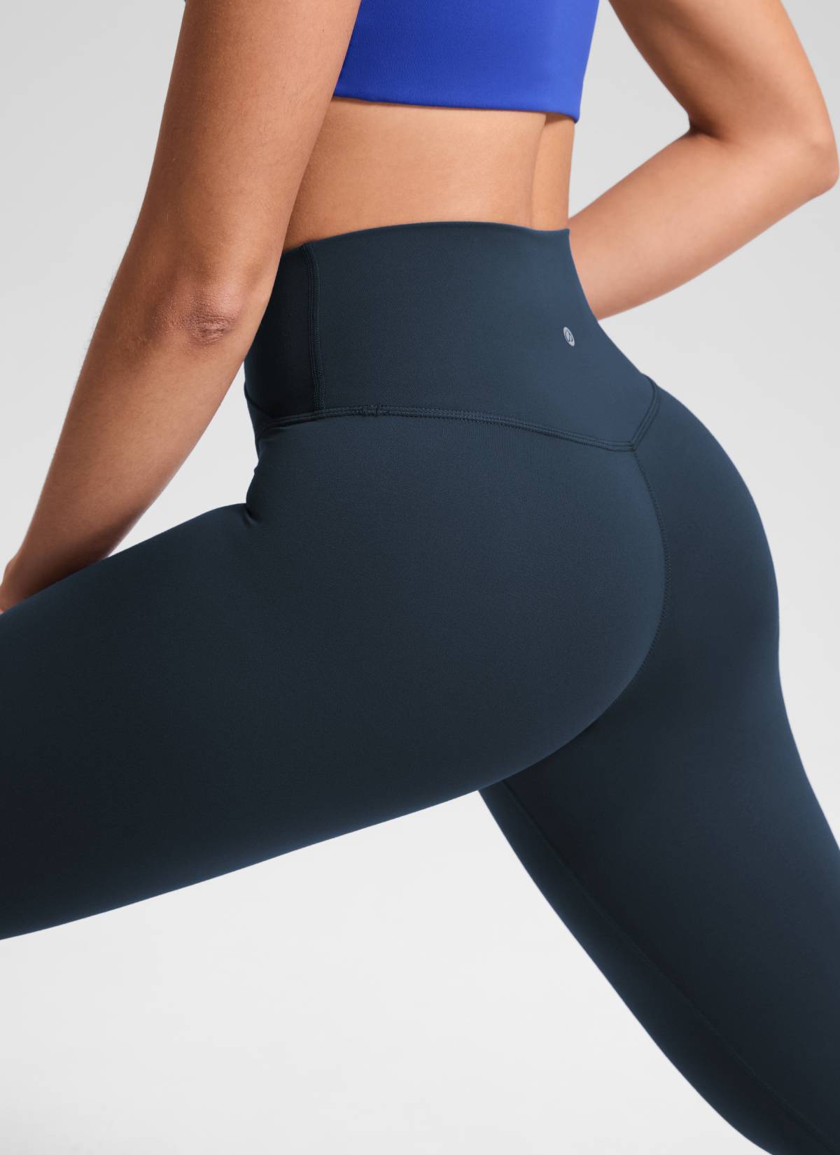 CRZ YOGA Damen Butterluxe V Cross High Waisted Leggings - 64 cm Echte Marine