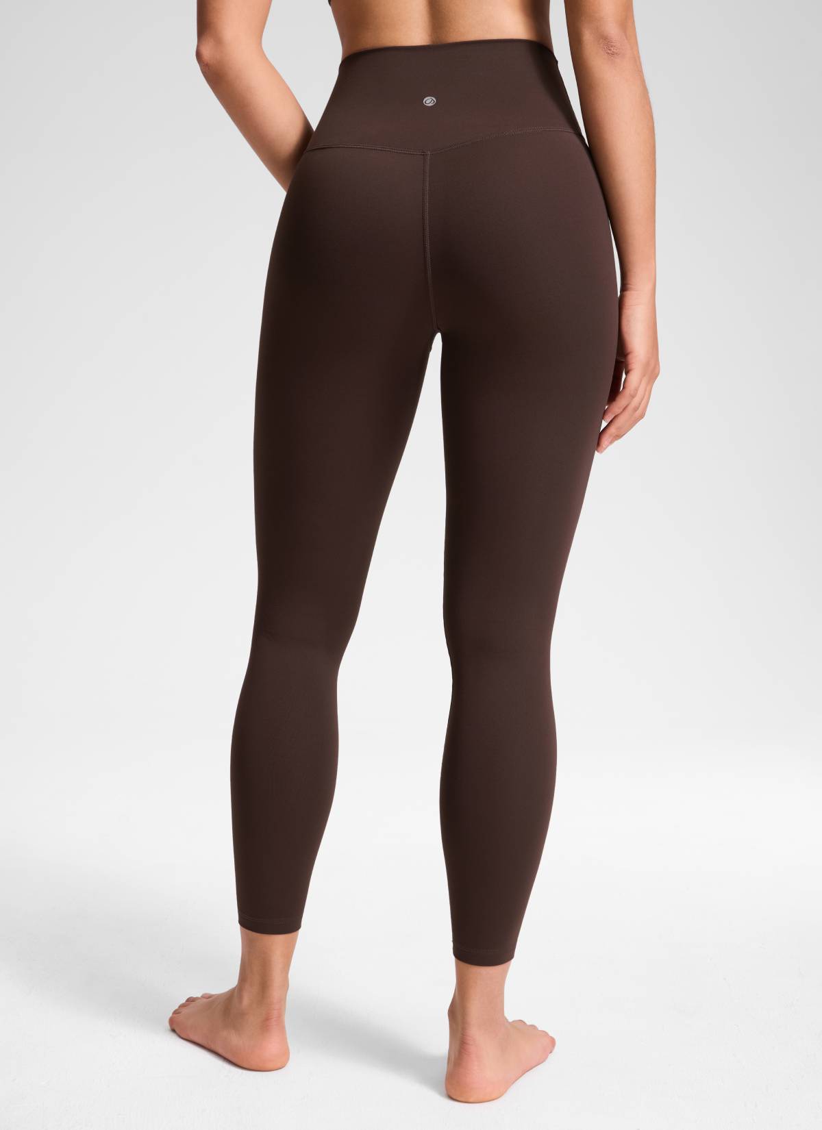 CRZ YOGA Damen Butterluxe V Cross High Waisted Leggings - 64 cm Heißes Fudge-Brown