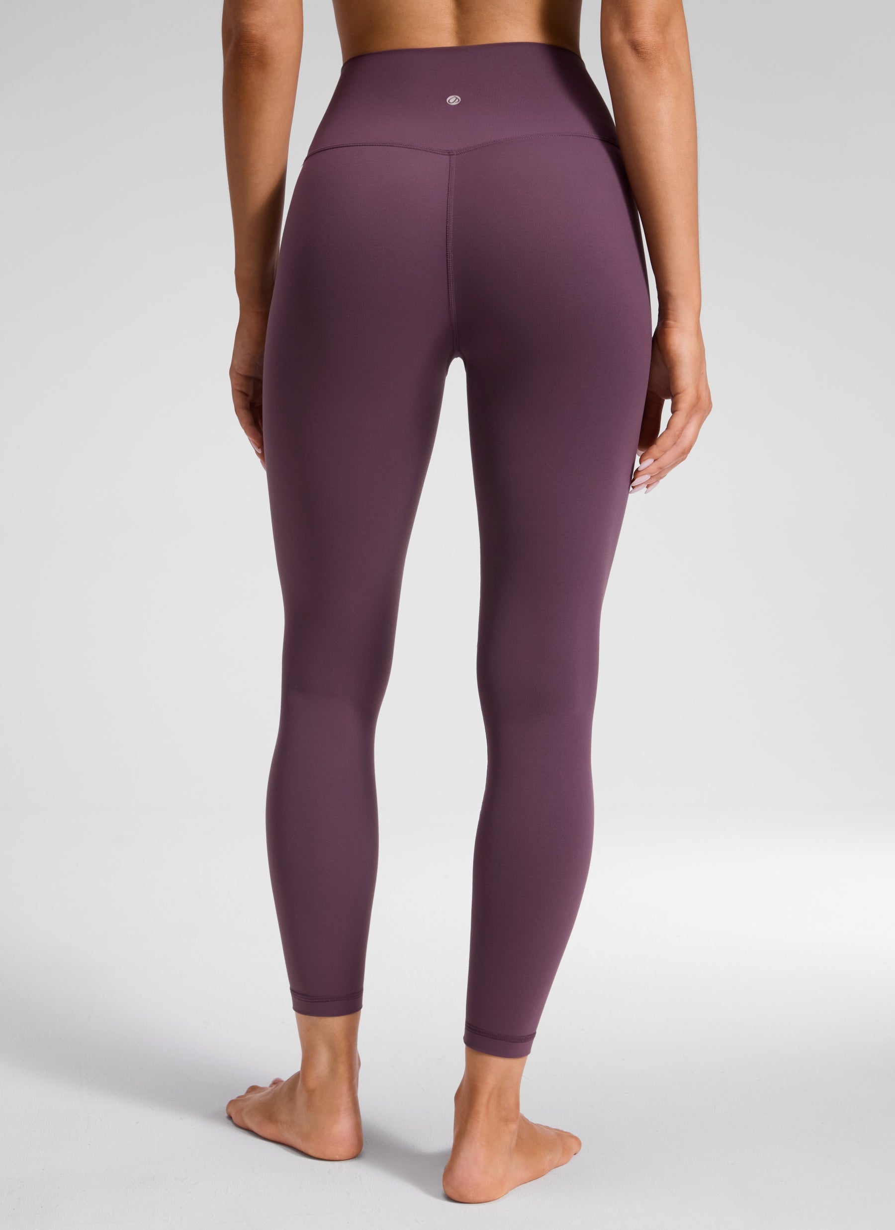 CRZ YOGA Damen Butterluxe V Cross High Waisted Leggings - 64 cm Traubendistel Violett