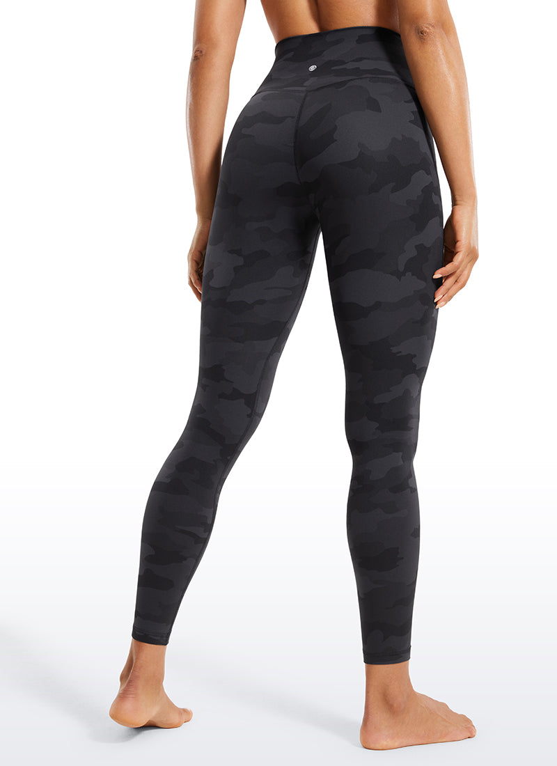 CRZ YOGA Damen Butterluxe V Cross High Waisted Leggings - 64 cm Dunkelgraue Tarnung 2