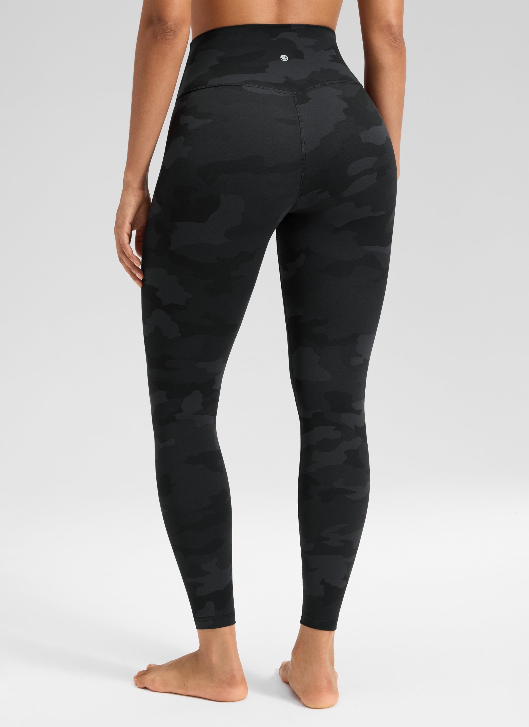 CRZ YOGA Damen Butterluxe V Cross High Waisted Leggings - 64 cm Dunkelgraue Tarnung 2