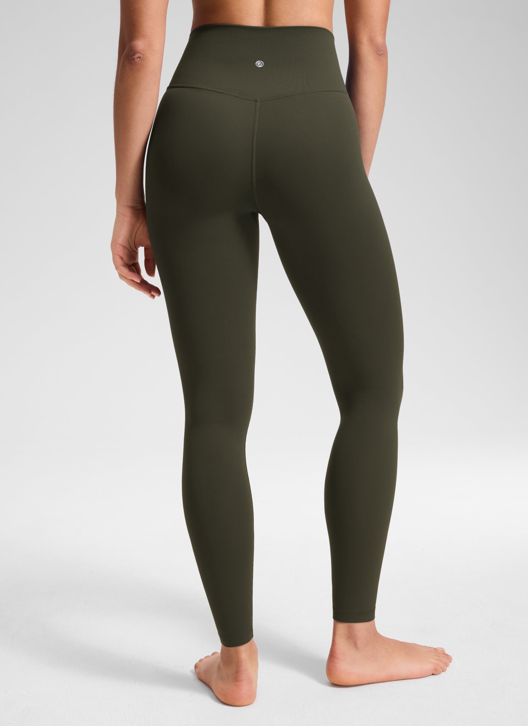 CRZ YOGA Damen Butterluxe V Cross High Waisted Leggings - 71 cm Olivgrün