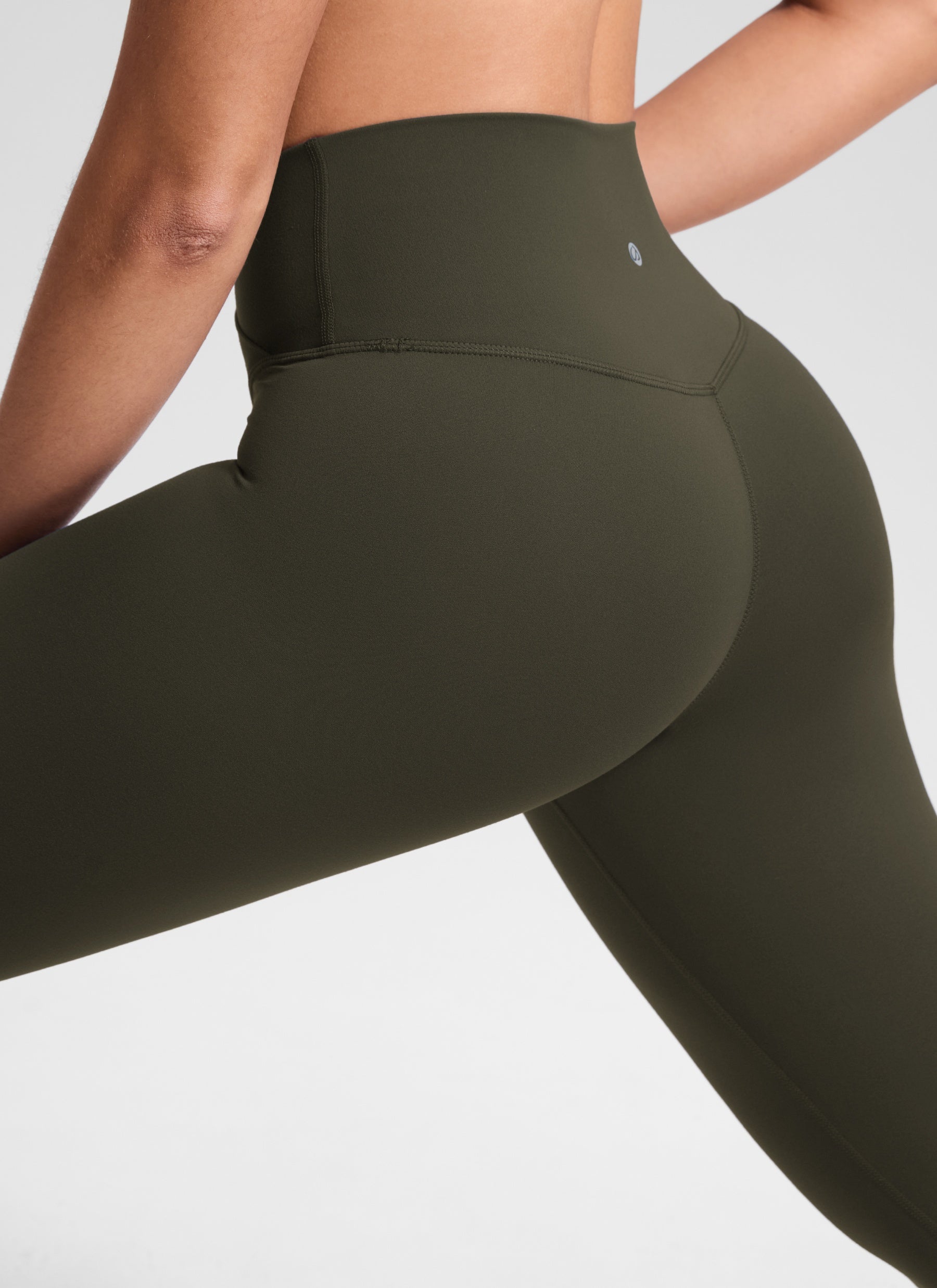 CRZ YOGA Damen Butterluxe V Cross High Waisted Leggings - 71 cm Olivgrün
