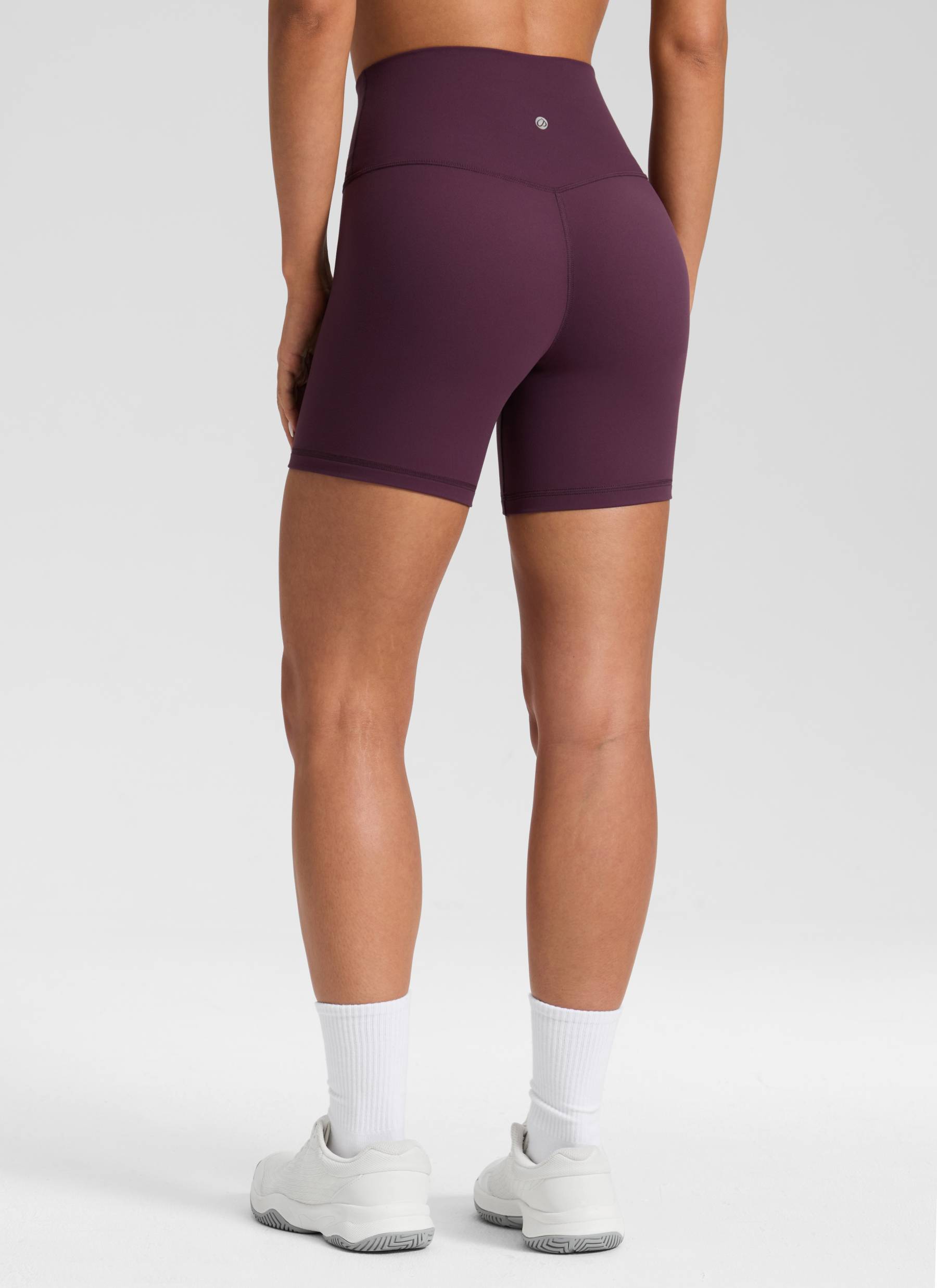 CRZ YOGA Damen Butterluxe Crossover Sport Radlerhose - 13cm Dunkellila