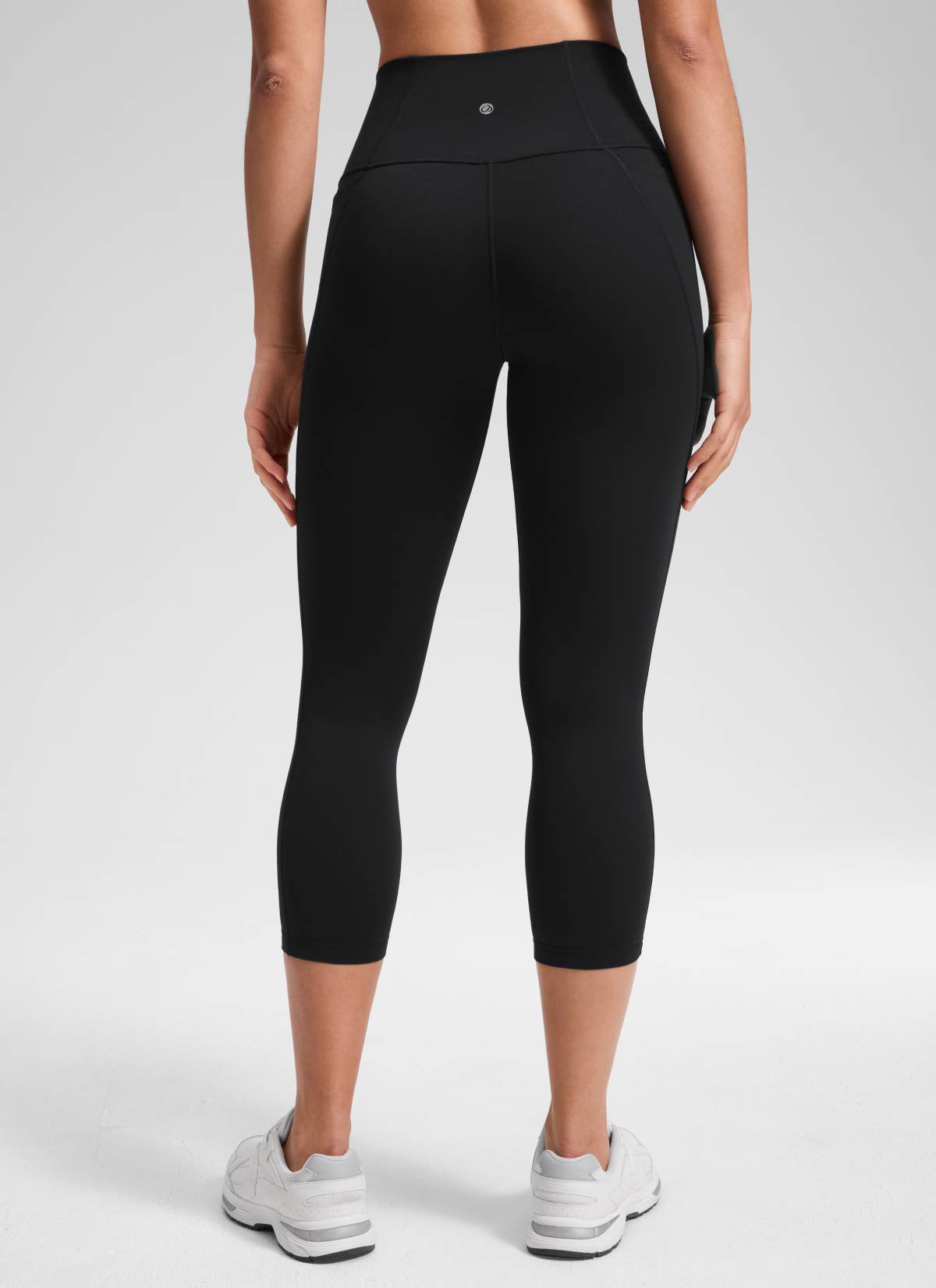 CRZ YOGA Damen Butterluxe Capri mit Taschen - 53cm Schwarz