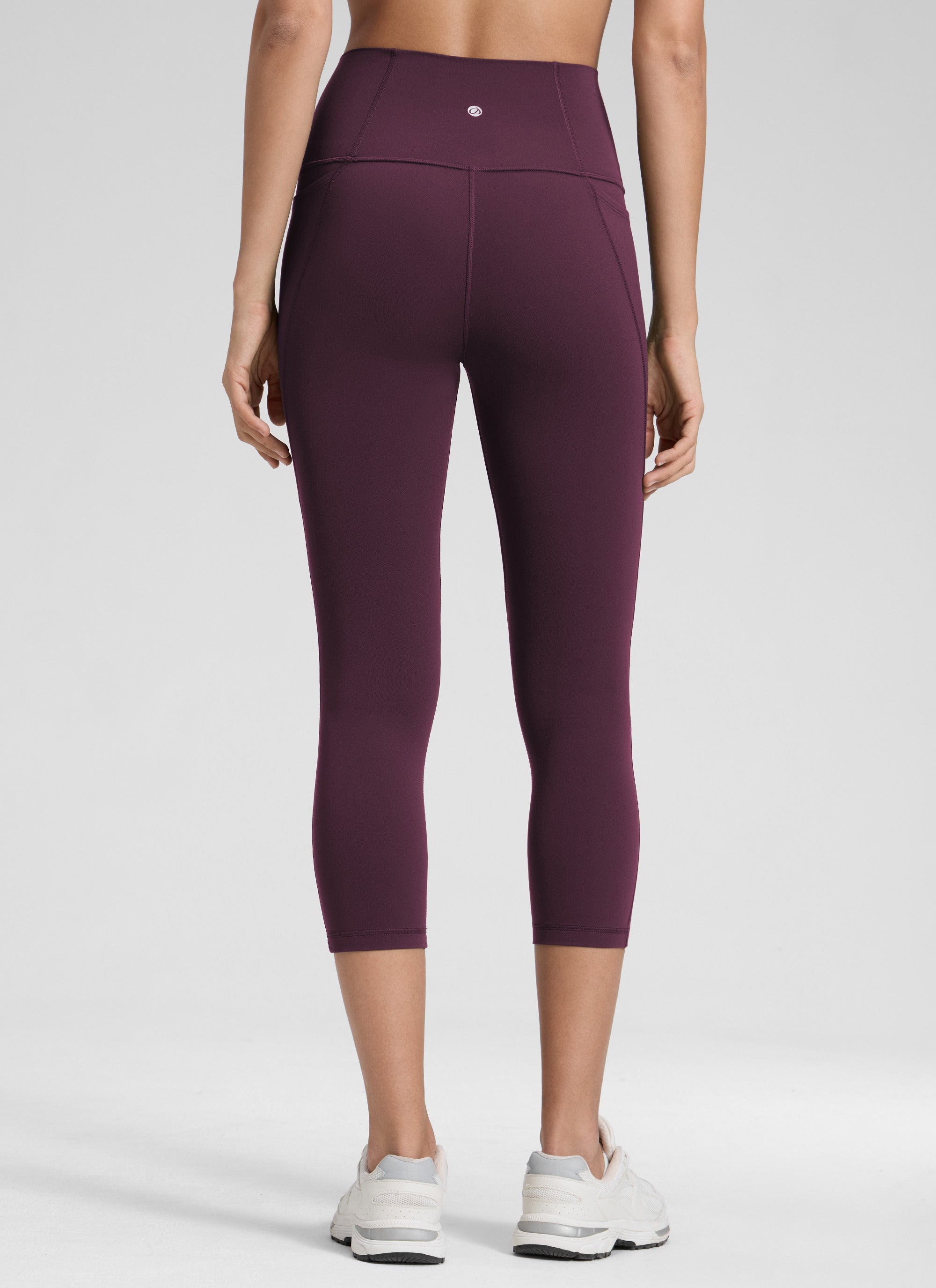 CRZ YOGA Damen Butterluxe Capri mit Taschen - 53cm Dunkellila