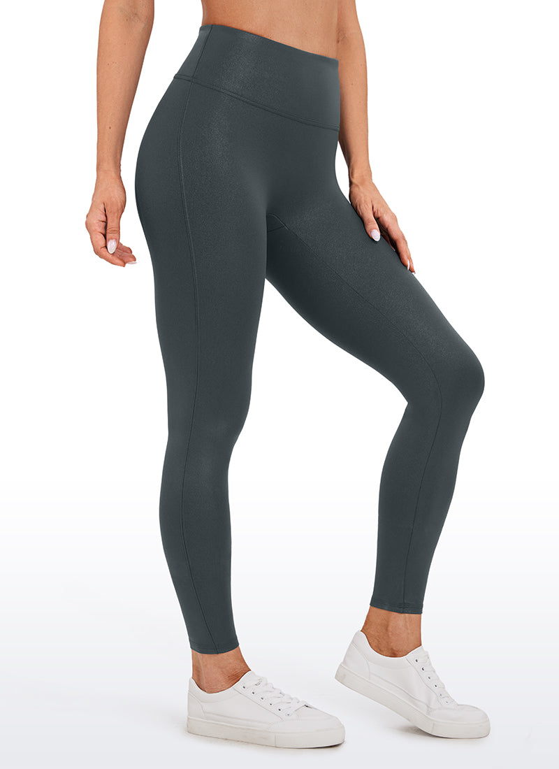 CRZ YOGA Damen Butterluxe Faux Leder Leggings - 67,3cm Melanit-Klassiker