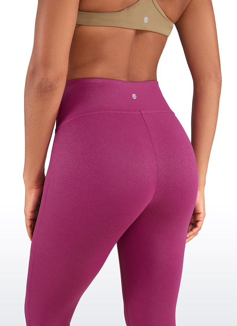 CRZ YOGA Damen Butterluxe Faux Leder Leggings - 67,3cm Klassisches Magenta-Lila-Muster