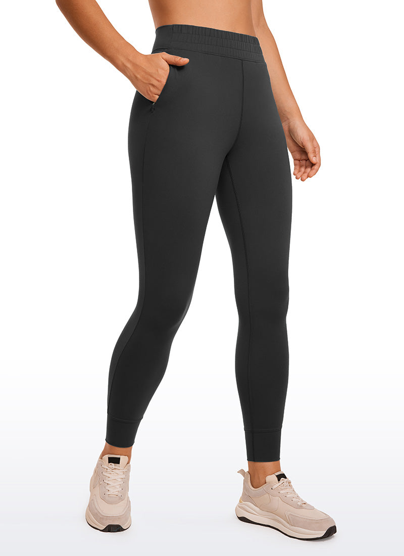 CRZ YOGA Damen Butterluxe Sport Sporthose mit Taschen - 69cm Schwarz