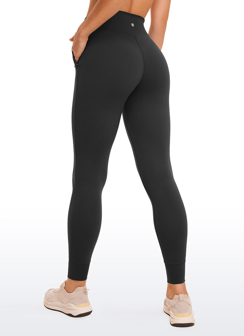 CRZ YOGA Damen Butterluxe Sport Sporthose mit Taschen - 69cm Schwarz