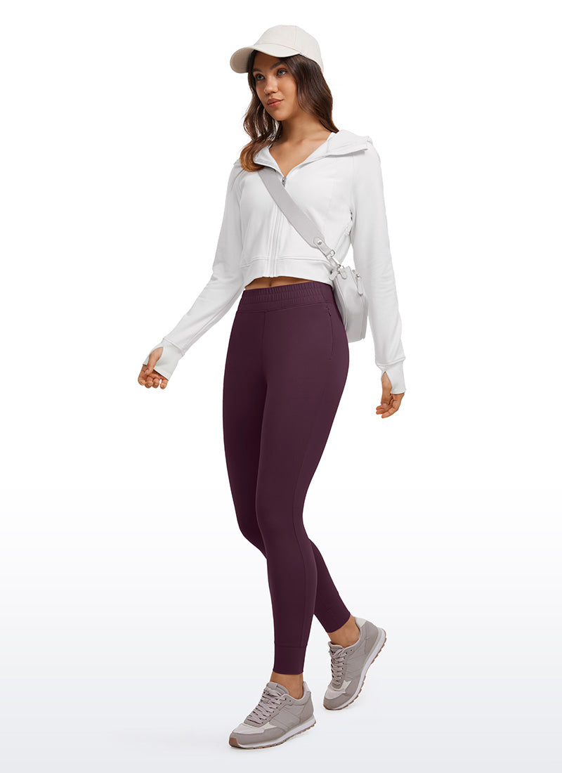 CRZ YOGA Damen Butterluxe Sport Sporthose mit Taschen - 69cm Dunkellila