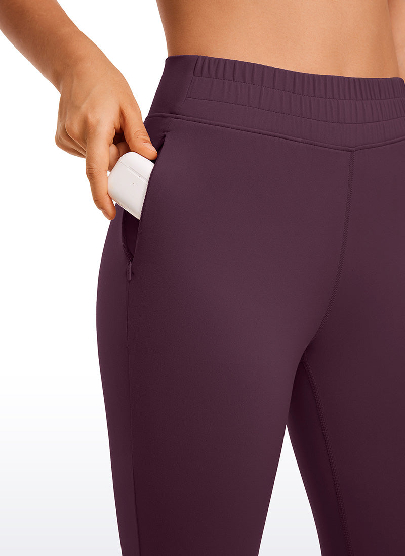 CRZ YOGA Damen Butterluxe Sport Sporthose mit Taschen - 69cm Dunkellila
