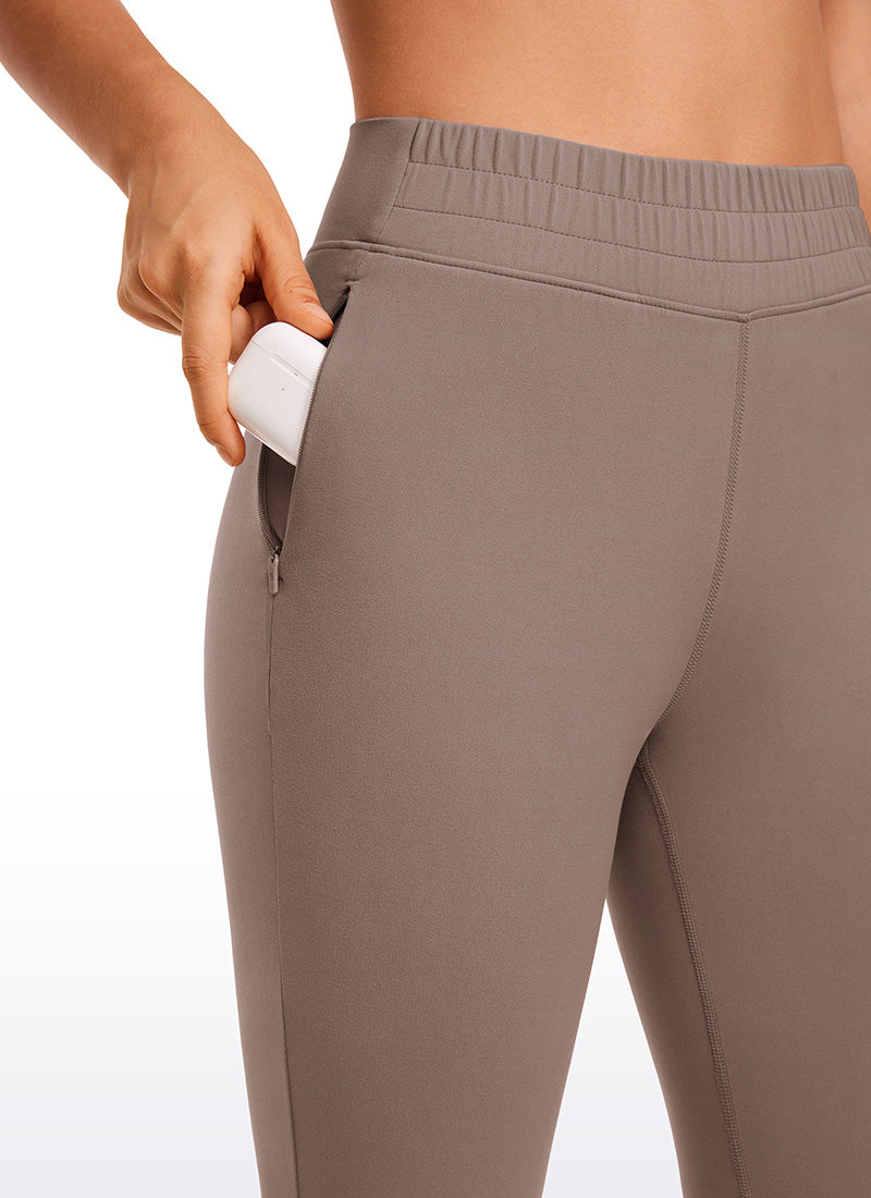 CRZ YOGA Damen Butterluxe Sport Sporthose mit Taschen - 69cm Braun Lila