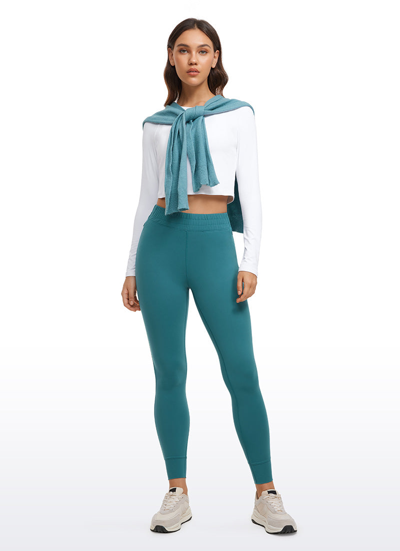 CRZ YOGA Damen Butterluxe Sport Sporthose mit Taschen - 69cm Grüne Jade