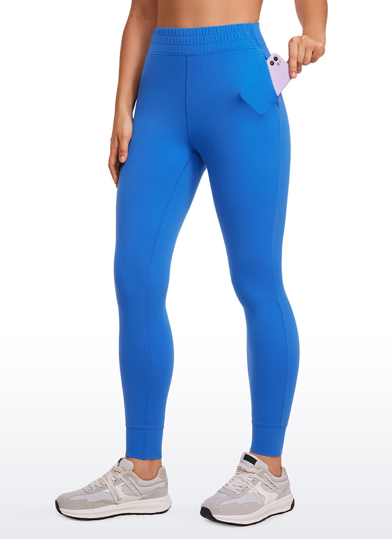 CRZ YOGA Damen Butterluxe Sport Sporthose mit Taschen - 69cm Funkelndes Blau