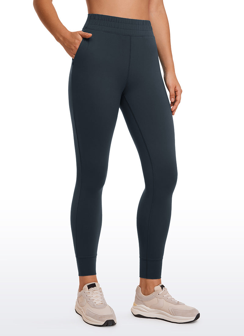 CRZ YOGA Damen Butterluxe Sport Sporthose mit Taschen - 69cm Echte Marine