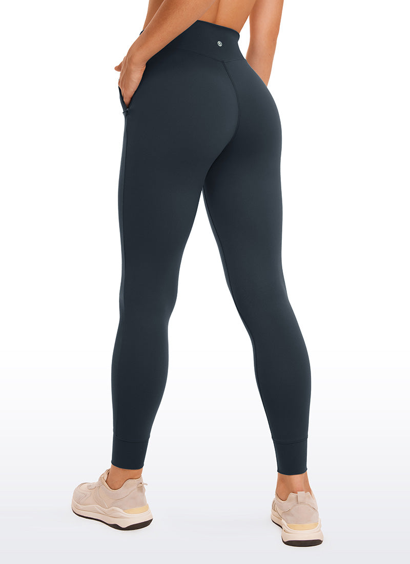 CRZ YOGA Damen Butterluxe Sport Sporthose mit Taschen - 69cm Echte Marine