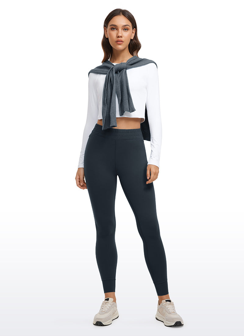 CRZ YOGA Damen Butterluxe Sport Sporthose mit Taschen - 69cm Echte Marine