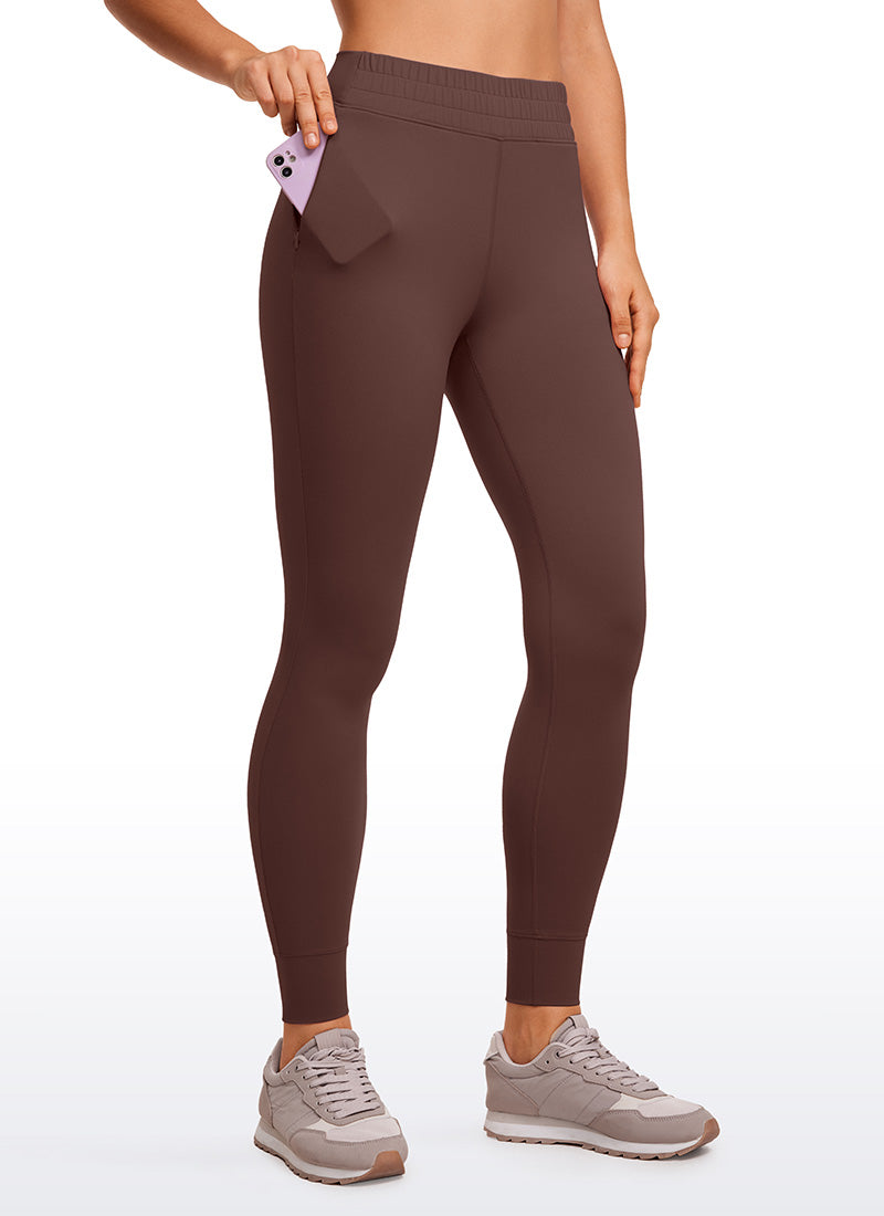 CRZ YOGA Damen Butterluxe Sport Sporthose mit Taschen - 69cm Taupe