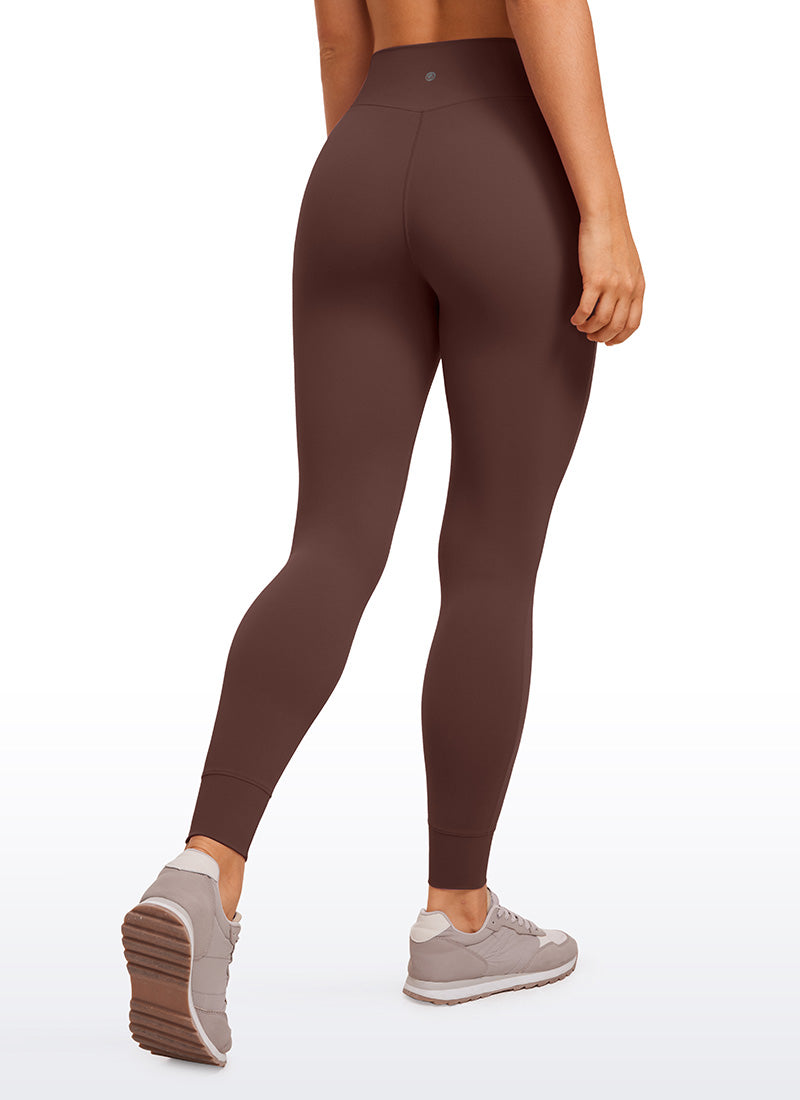 CRZ YOGA Damen Butterluxe Sport Sporthose mit Taschen - 69cm Taupe