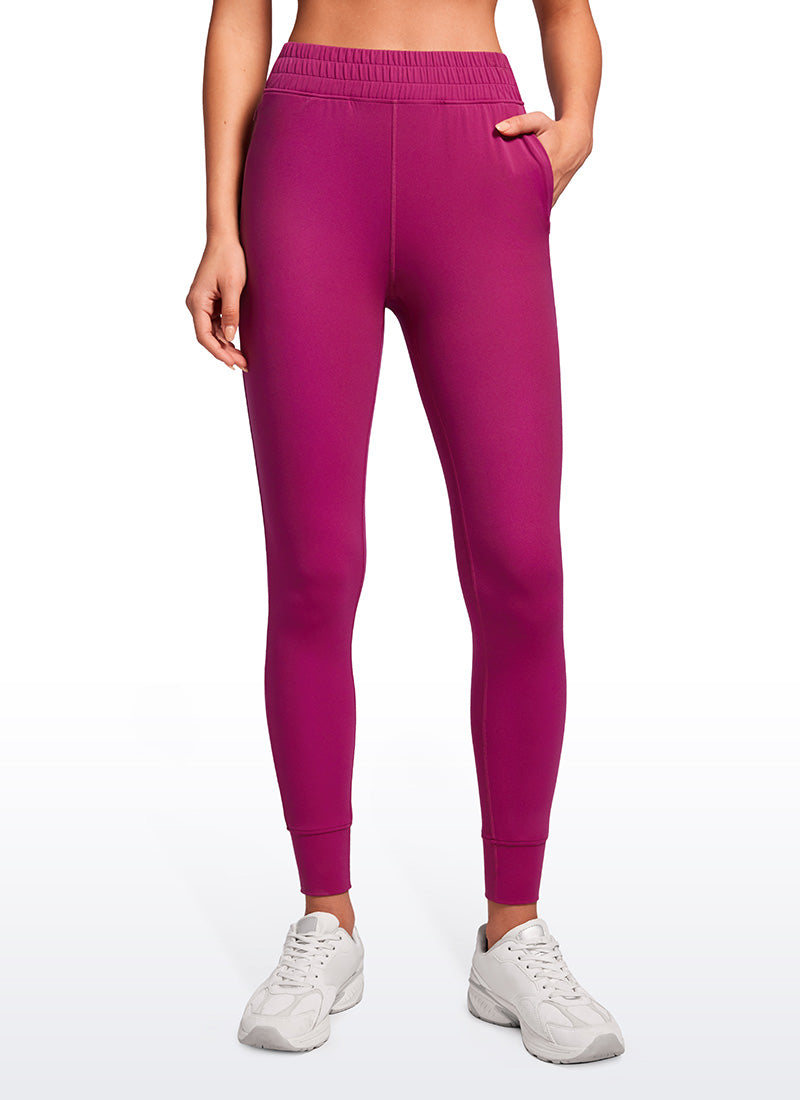 CRZ YOGA Damen Butterluxe Sport Sporthose mit Taschen - 69cm Magenta Violett
