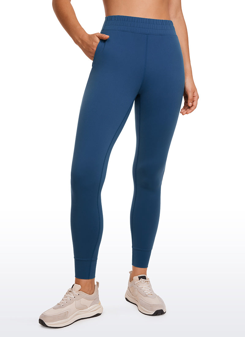CRZ YOGA Damen Butterluxe Sport Sporthose mit Taschen - 69cm FRANZÖSISCHE MARINE