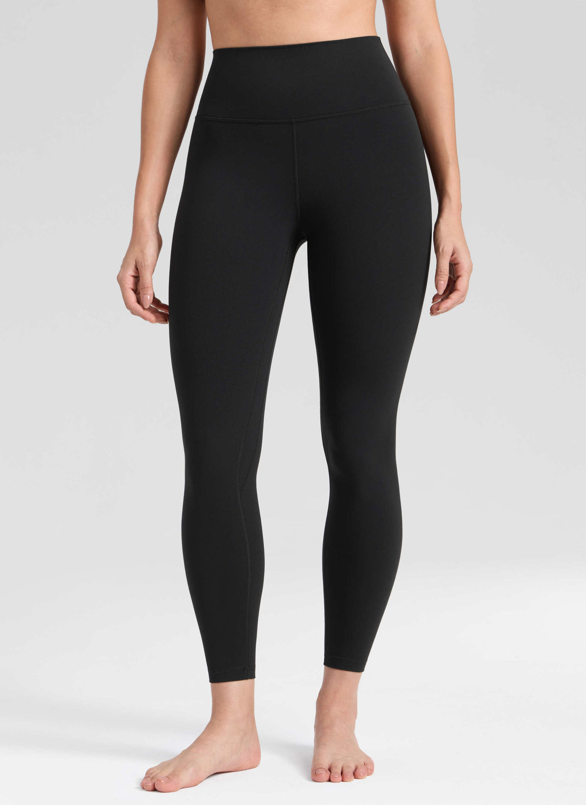 CRZ YOGA Damen Butterlift High Waist Workout Leggings - 64cm Schwarz