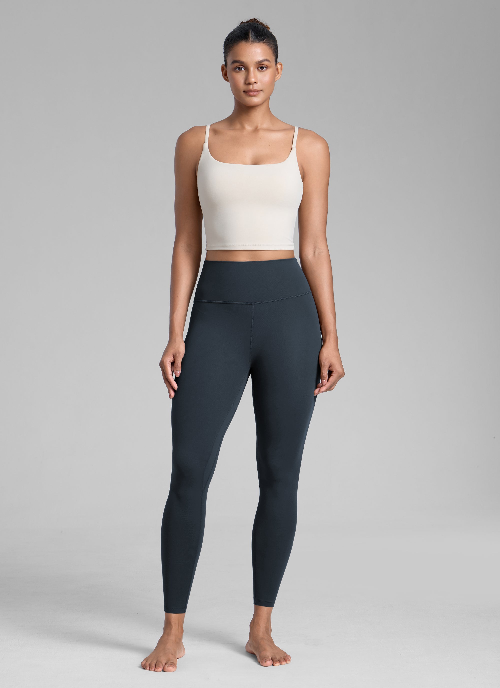CRZ YOGA Damen Butterlift High Waist Workout Leggings - 64cm Echte Marine
