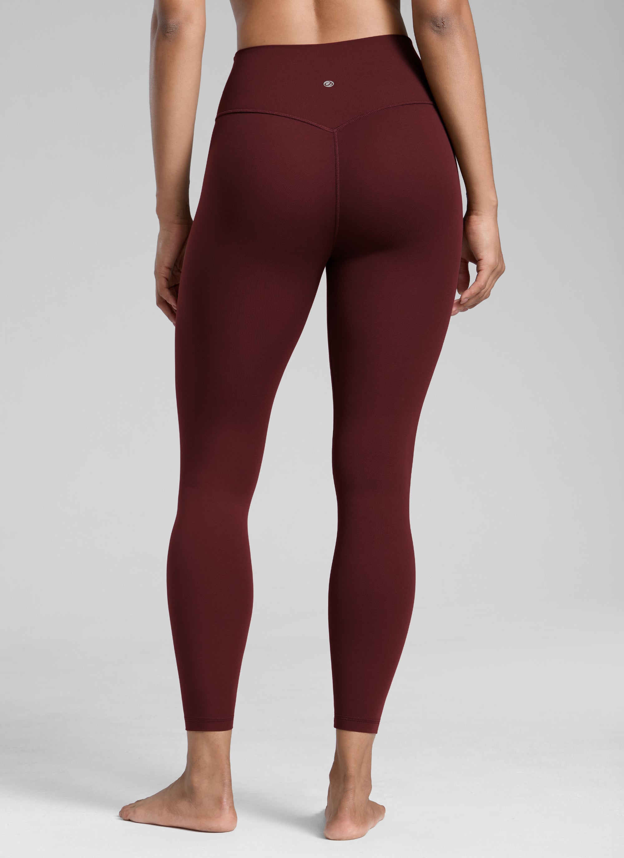 CRZ YOGA Damen Butterlift High Waist Workout Leggings - 64cm Roter Merlot
