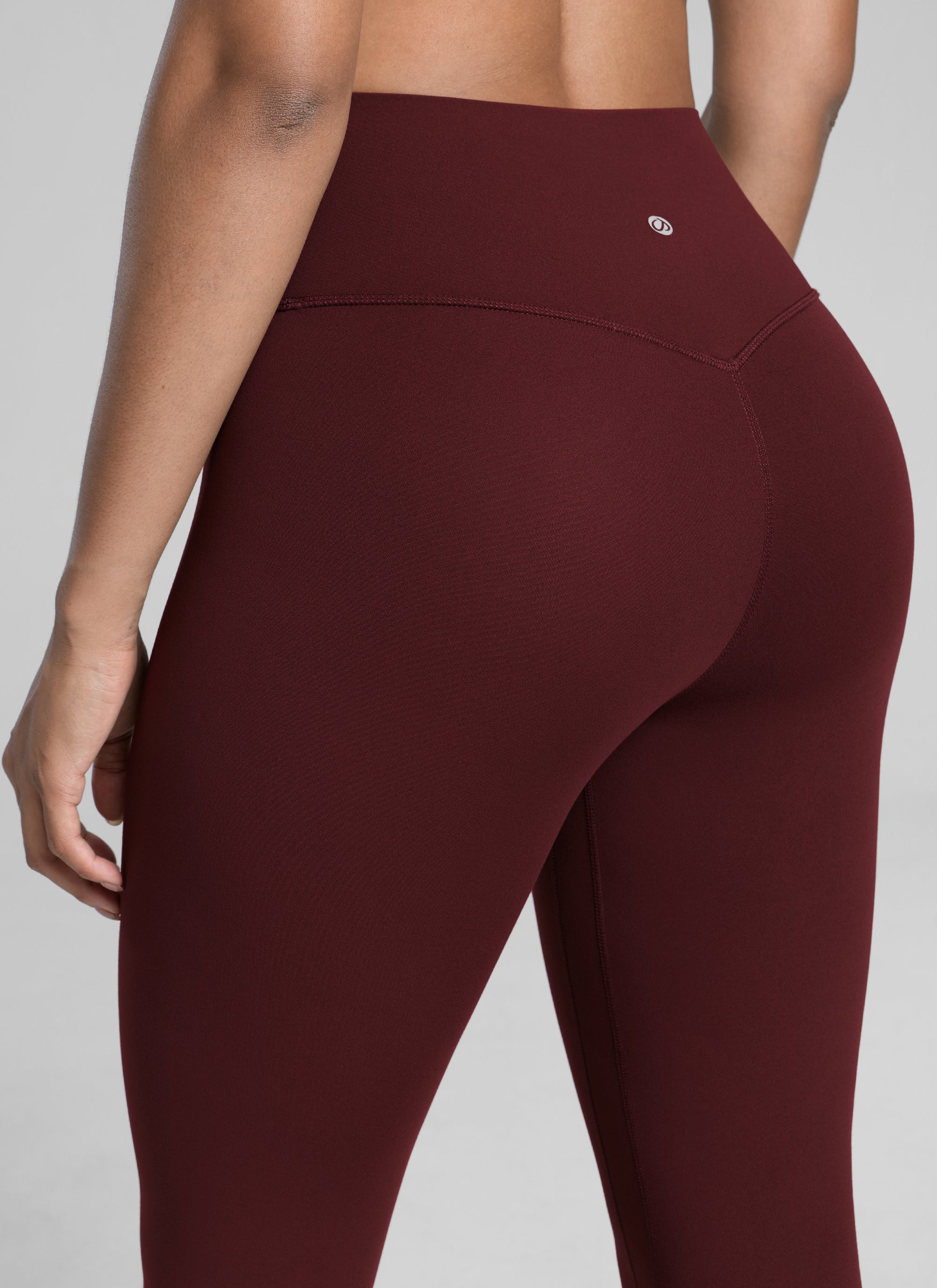 CRZ YOGA Damen Butterlift High Waist Workout Leggings - 64cm Roter Merlot