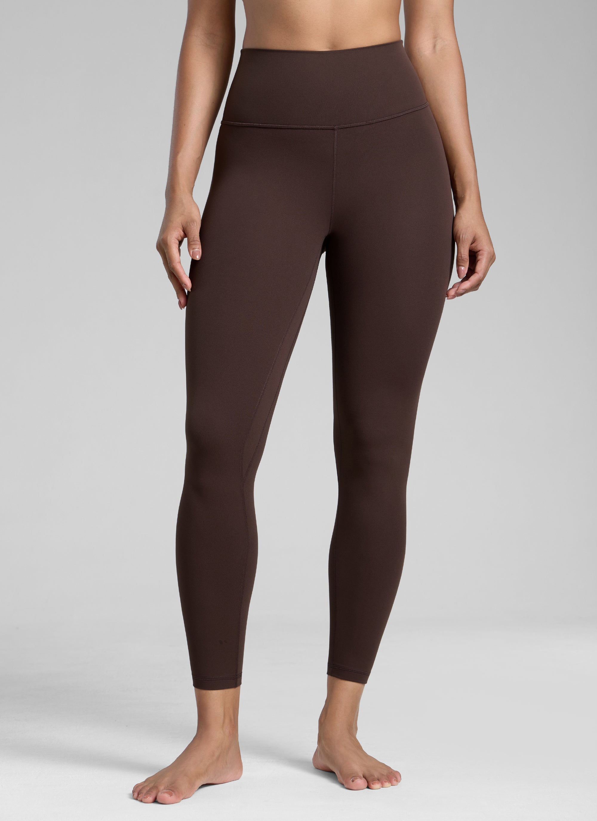 CRZ YOGA Damen Butterlift High Waist Workout Leggings - 64cm Heißes Fudge-Brown