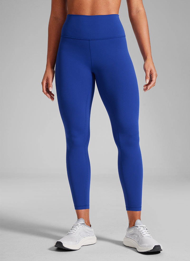 CRZ YOGA Damen Butterlift High Waist Workout Leggings - 64cm Wellen Blau